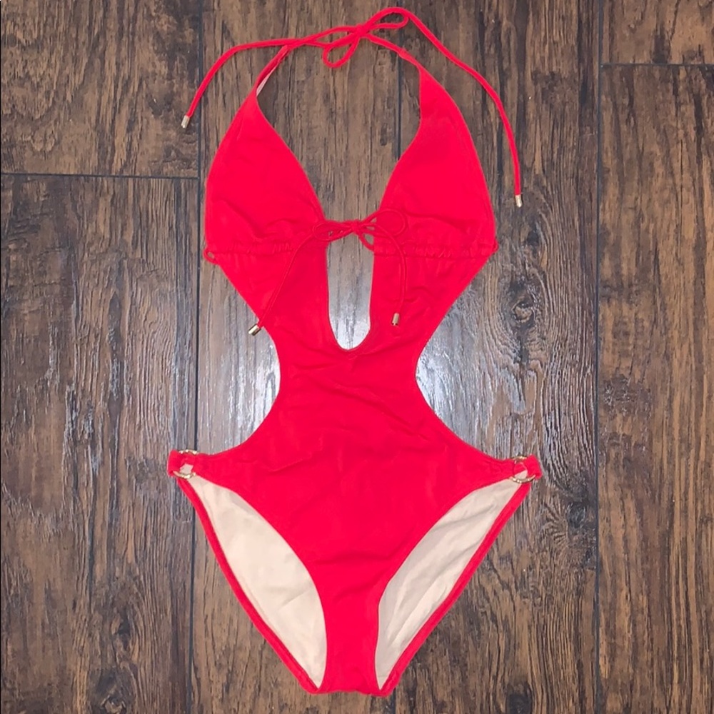 Red One Piece Swimsuit